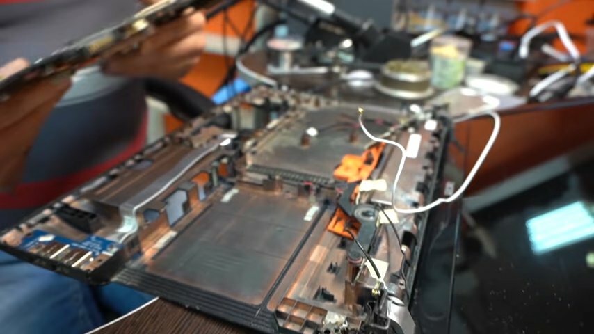 апгрейд ноутбука asus k701c, разобранные, пайка видеокарты в ноутбуке, улучшение системы охлаждения ноутбука, разборка
