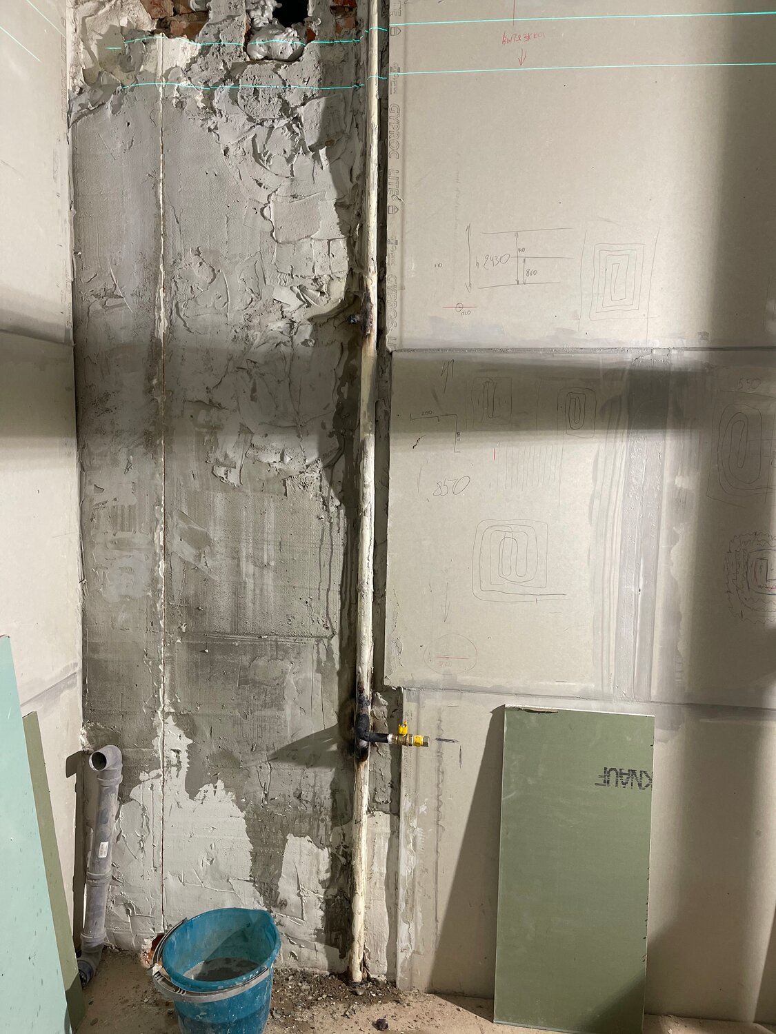 черновая отделка санузла, газовая труба в квартире, санузел, санузел в хрущевке, перенос газовой трубы в квартире