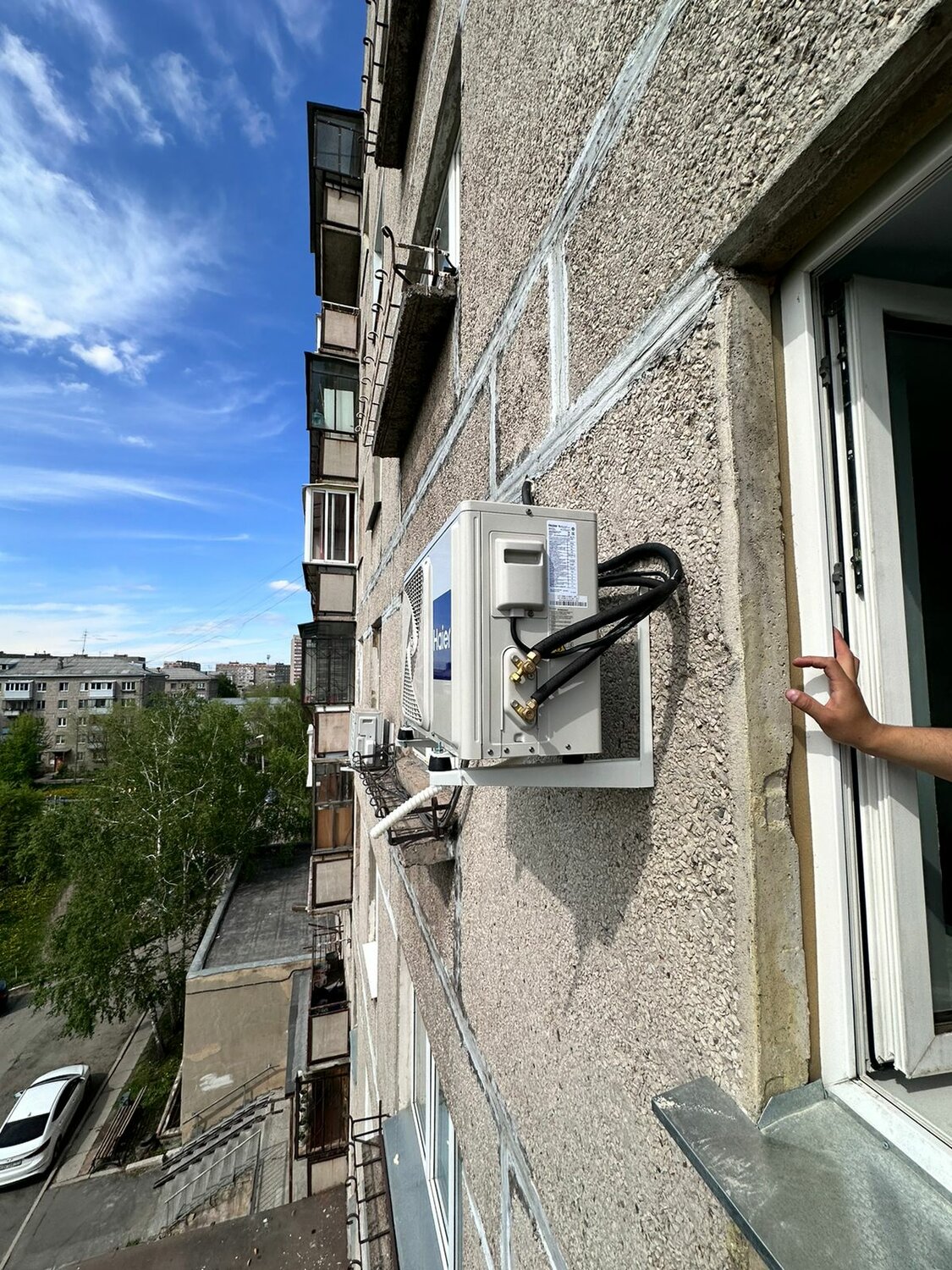 кондиционер наружный блок, установка кондиционера, кондиционер внешний блок, кондиционер монтаж, установка кондиционера в москве