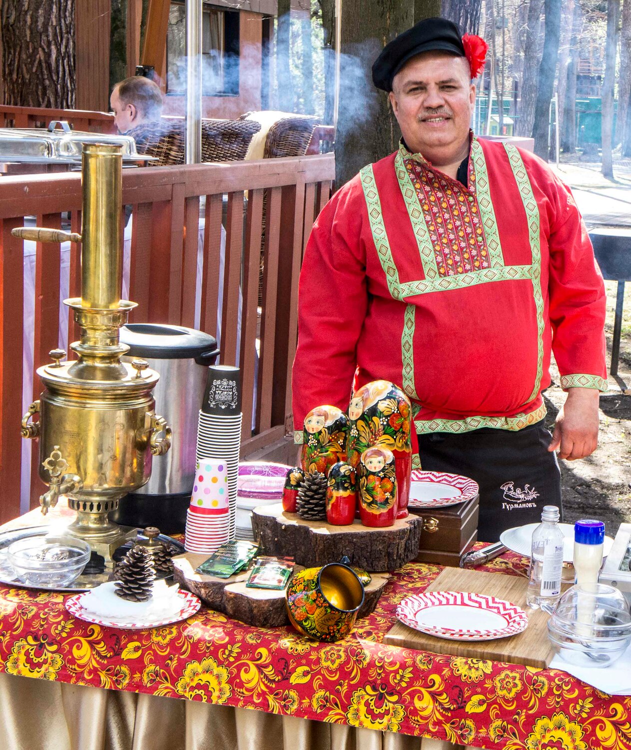 украшение стола на масленицу, масленица самовар, масленичная ярмарка, сервировка стола в русском народном стиле, русские народные