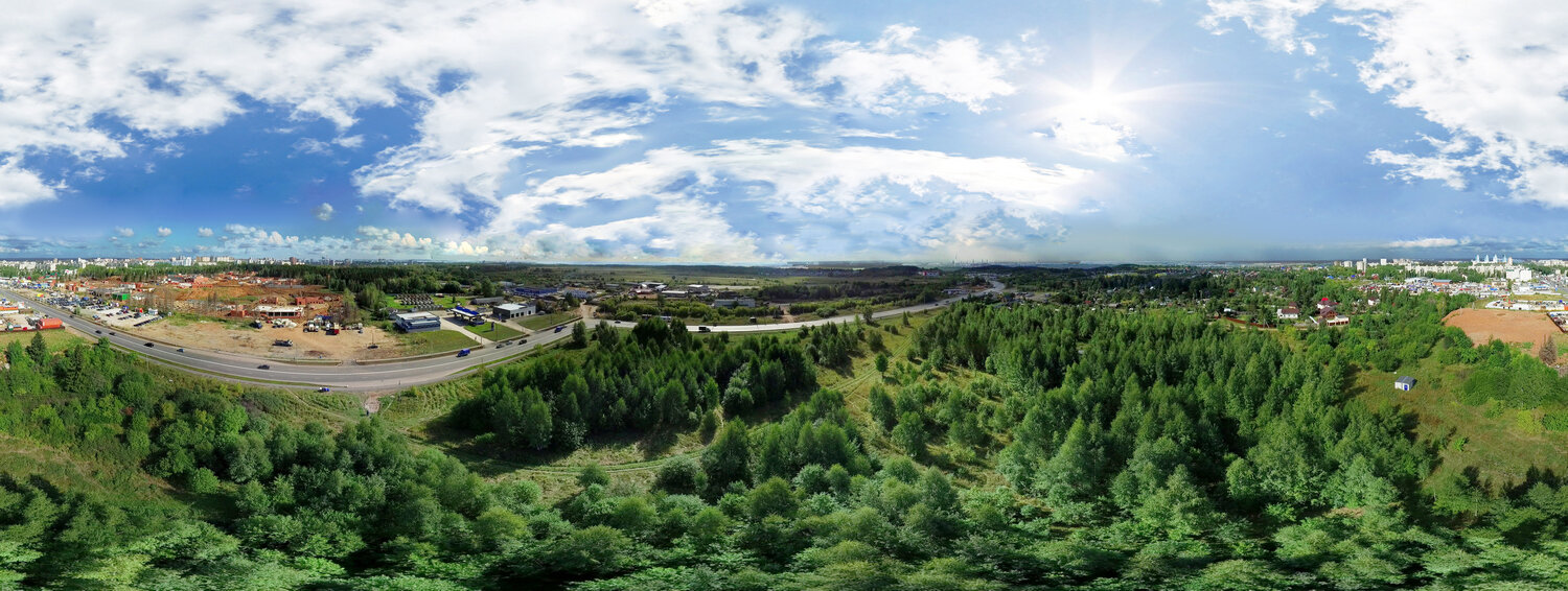панорама, аэрофотосъемка заокский, горы панорама 360, посёлки, природа