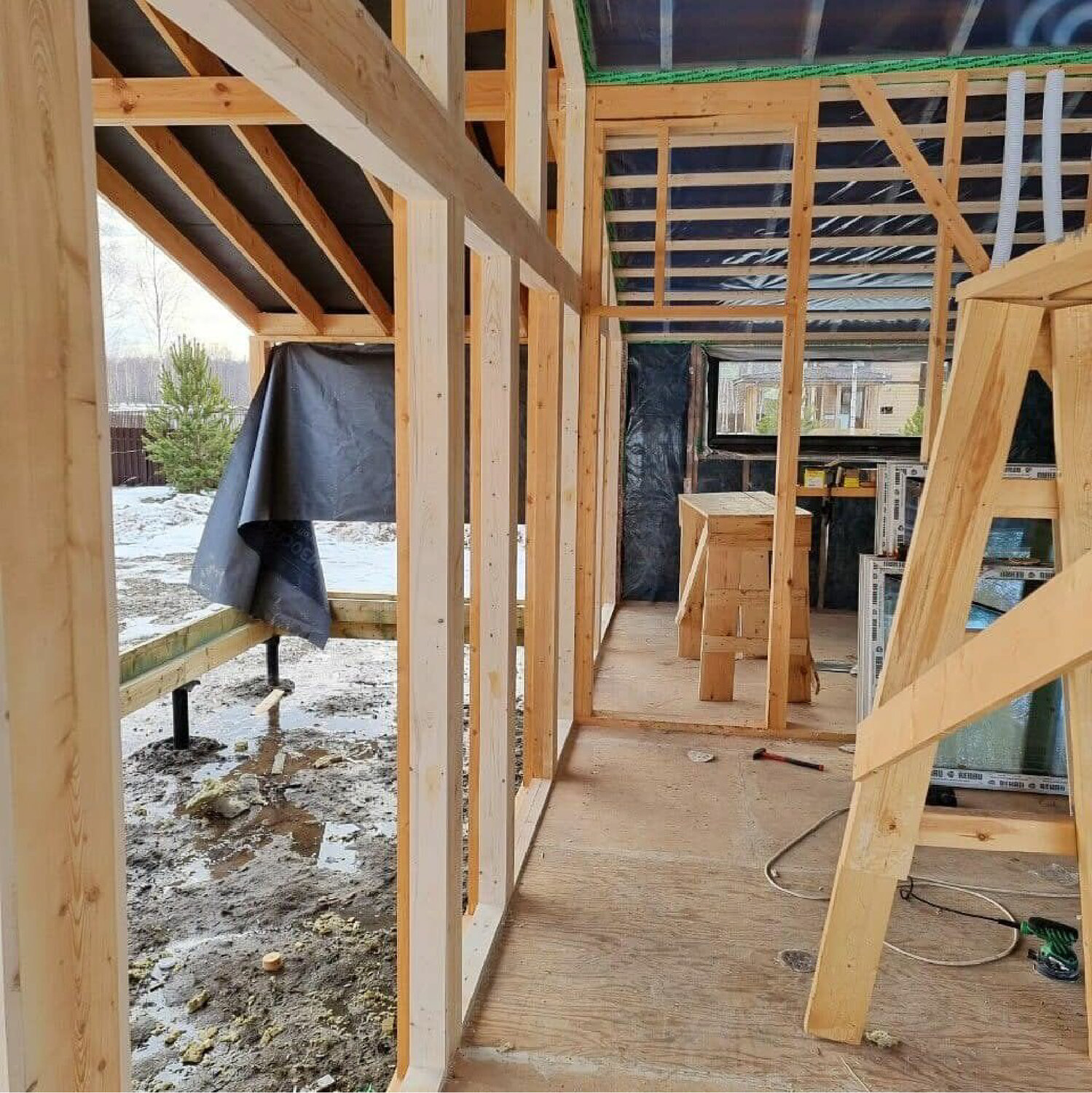 каркасный дом, строительство каркасных домов, каркасный пристрой к дому, каркас дома, каркасная пристройка