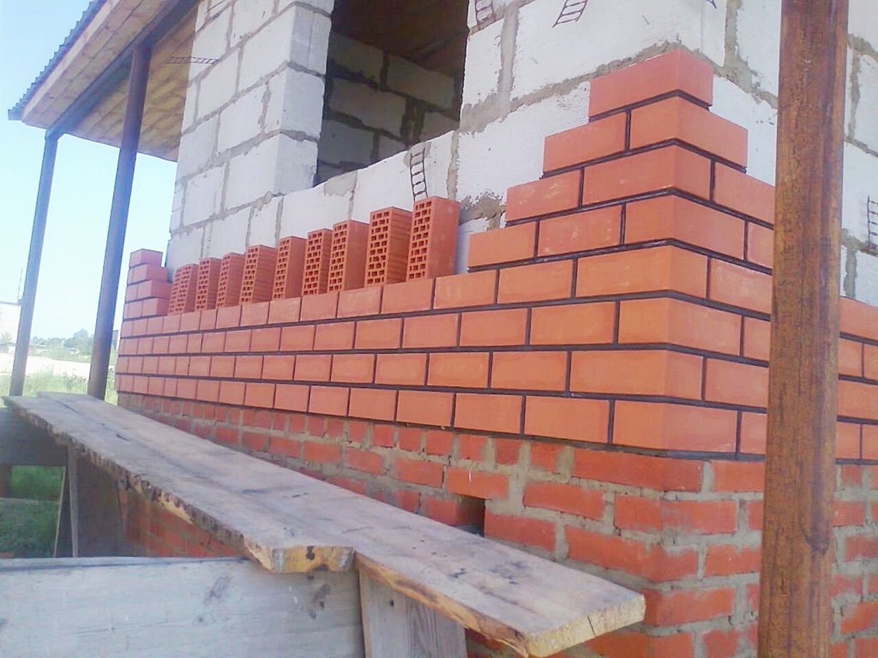 облицовочный кирпич, облицовка кирпичом, кирпичная кладка, отделка газобетона кирпичом, отделка газобетона снаружи кирпичом