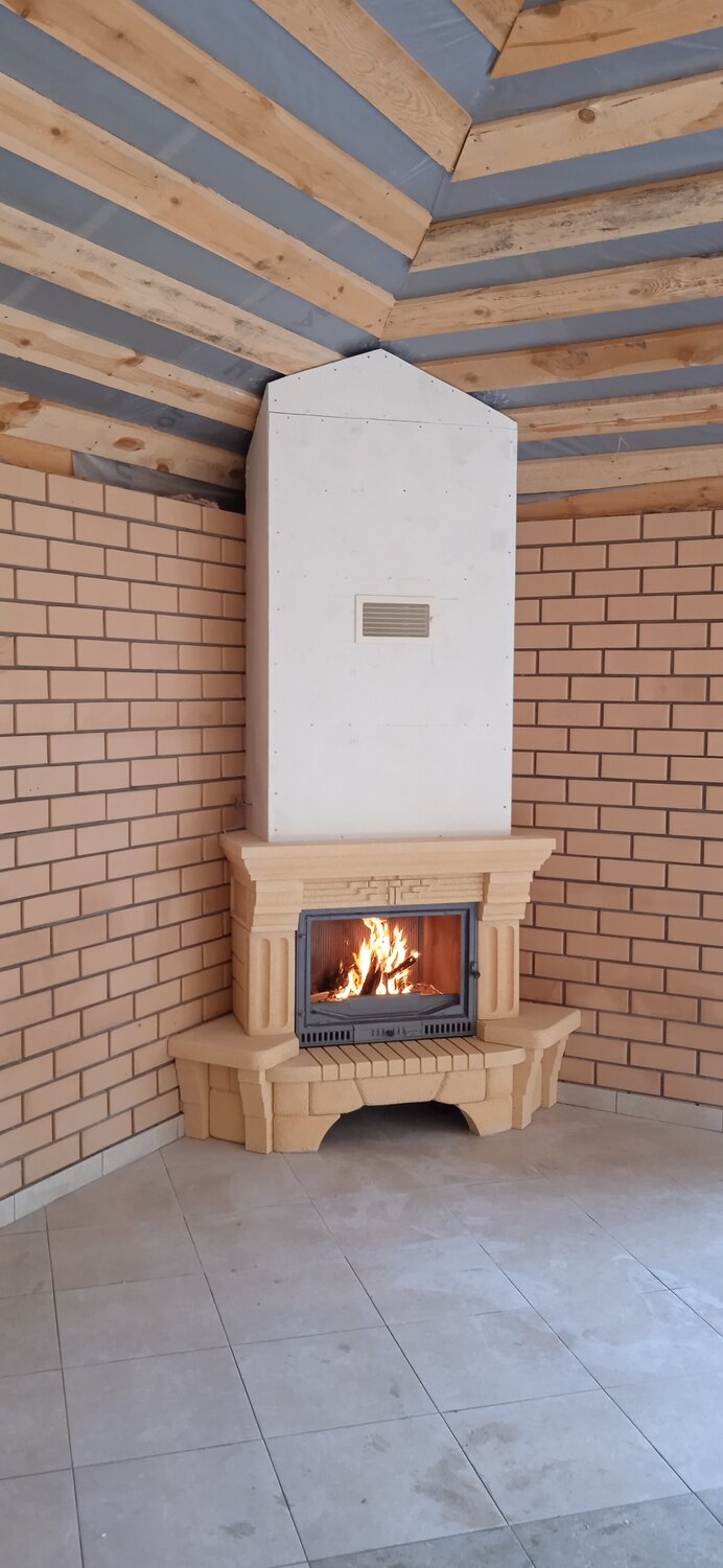 облицовка каминная октава 700, облицовка мета октава угловая, камин, каминная облицовка октава, камин для дачи