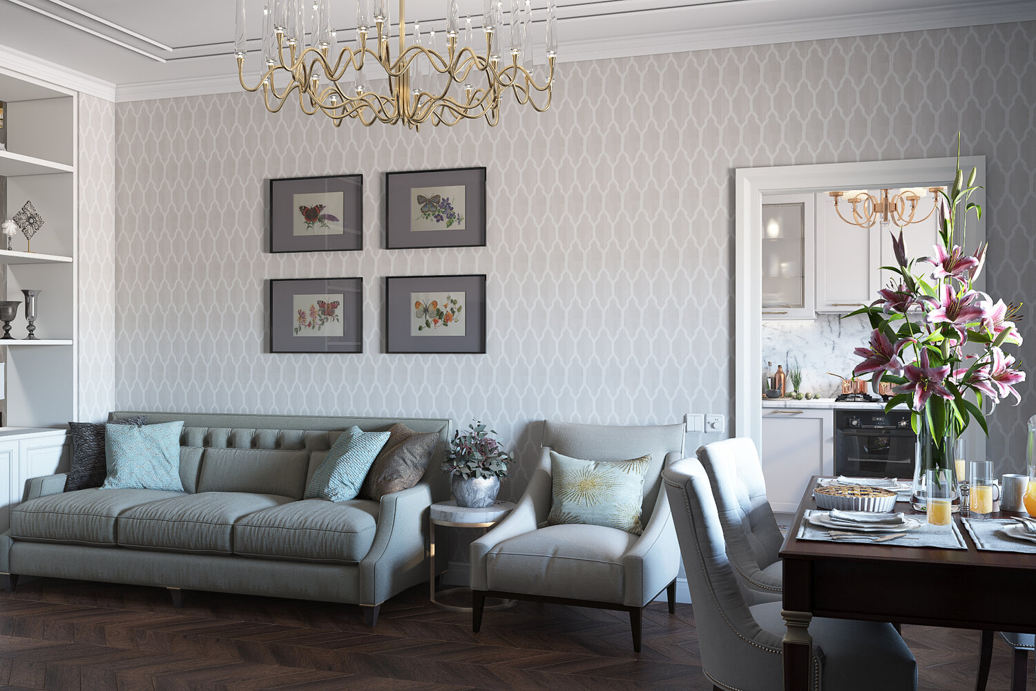 интерьер гостиной, интерьер квартиры, интерьер, дизайн интерьеров, стиль прованс гостиная