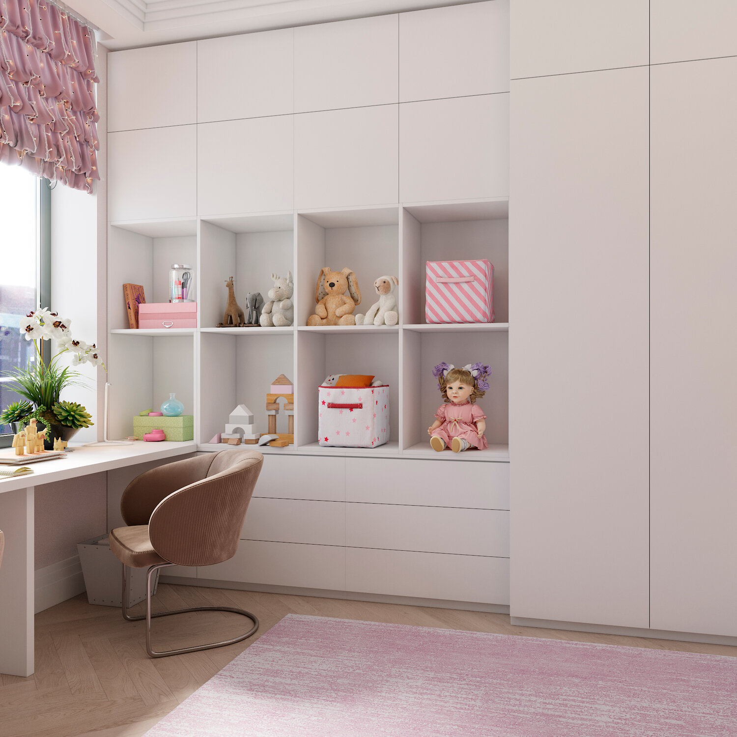 детская для девочки с рабочим местом, дизайн детской комнаты для школьника девочке, дизайн детской, детская для девочки, дизайн детской комнаты