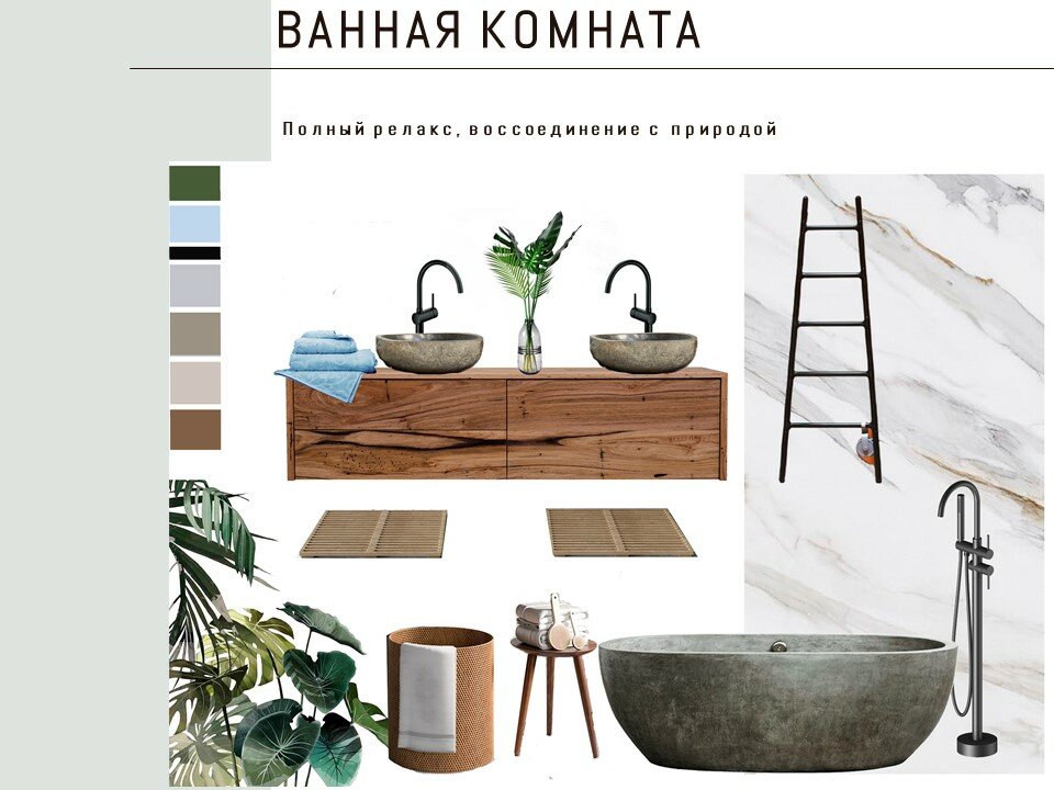 ванная комната, коллаж интерьера ванной, интерьер ванной, мудборд ванная, дизайн интерьера ванной