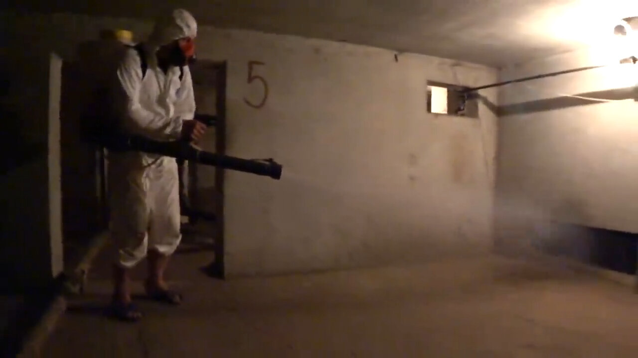 человек, фумигация помещений, дезинфекция, стрельба, фумигация