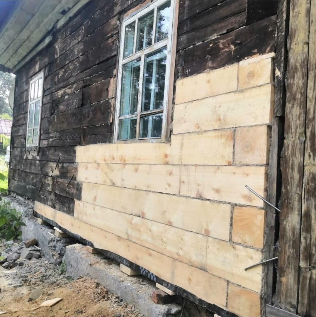замена венцов в деревянном доме, замена нижнего венца деревянного дома, реконструкция старого деревянного дома, отделка старого деревянного дома, реконструкция старых деревянных домов
