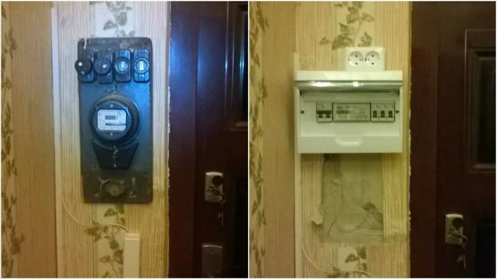 Установка электросчетчика