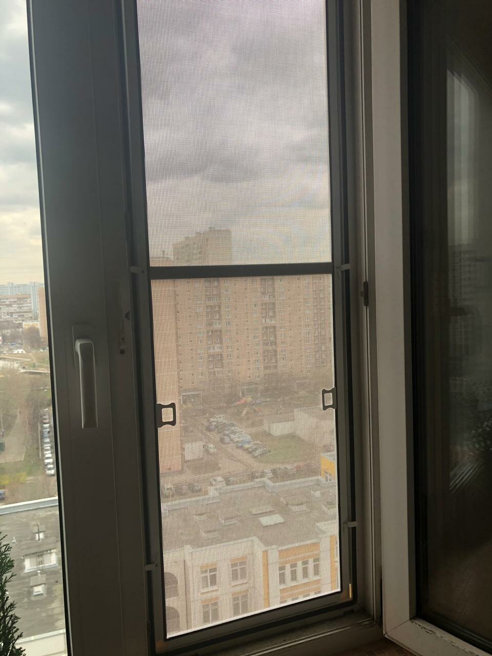 вид из окна с москитной сеткой ультравью, москитная сетка, окна, антимоскитная сетка, москитная сетка антикошка крепление