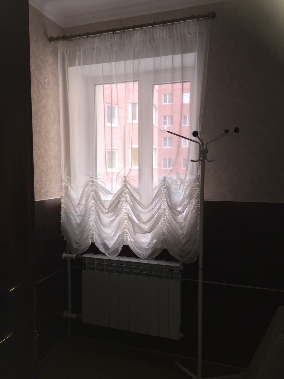 комбинированный тюль, комната, занавеска, квартира, шторе