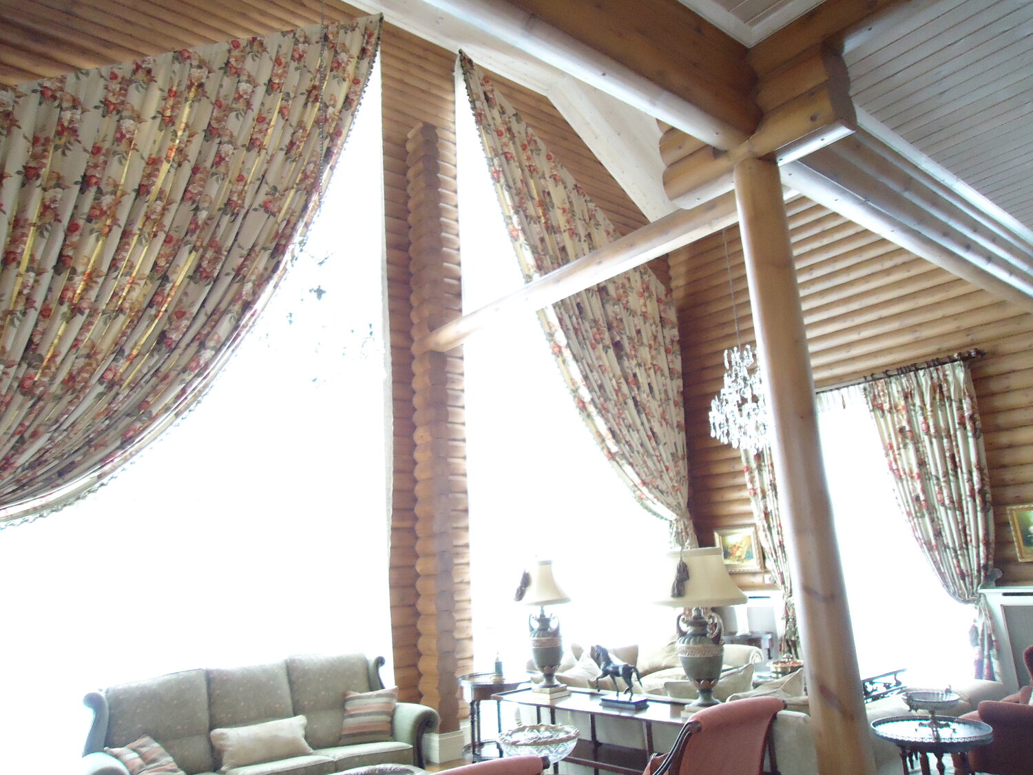 шторы на веранду, шторы в беседку, занавески на веранду, шторы в деревянном доме, шторы для нестандартных око
