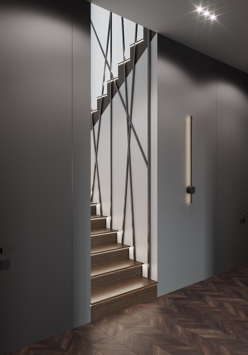 лестничные перила, настенные перила для лестницы, лестница, перила для лестниц в квартире, дизайн интерьера