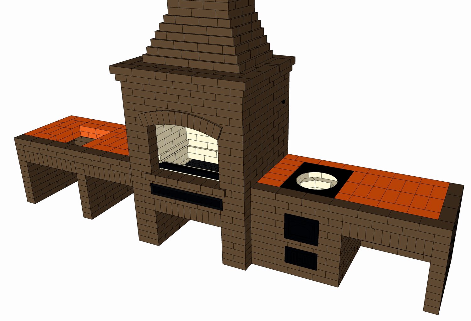 комплекс барбекю big l 212 порядовка, печь с мангалом и казаном и коптильней порядовка, барбекю мангал казан и мойка порядовка, печь барбекю мангал казан порядовка, барбекю мангал + казан порядовка