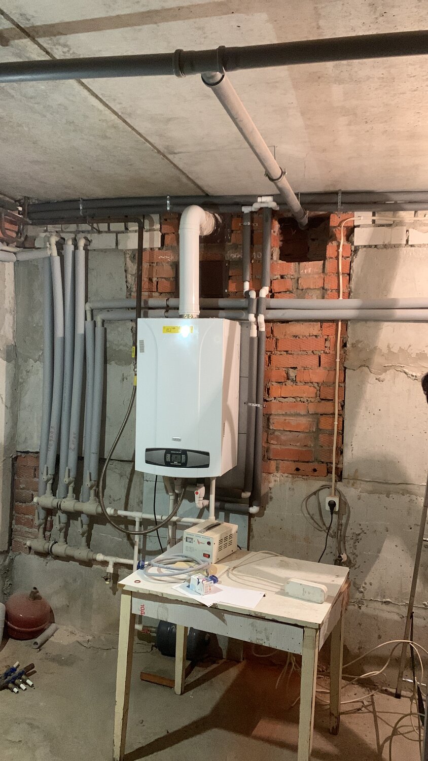 котельная в частном доме, котельная отделка, приточка для газового котла 70 квт, монтаж котельной, монтаж котла