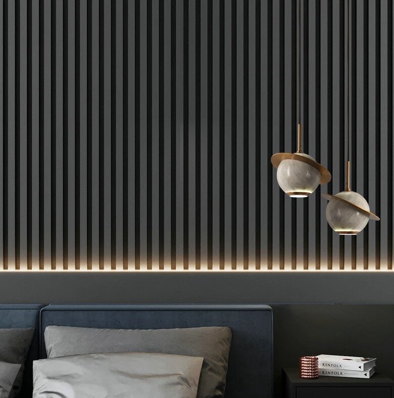 дизайн интерьер, спальни дизайн, светильник подвесной в спальню на длинном подвесе, длинный подвесной светильник, спальни интерьер