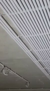 кубообразный реечный потолок албес, реечный потолок албес а 38/s, реечный потолок албес а150, потолочные системы, реечный потолок металлический