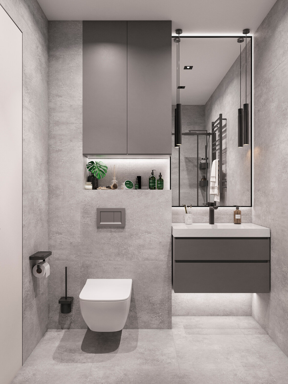 интерьер ванная, интерьер санузел, интерьер ванной в современном стиле, интерьер, современный дизайн ванной