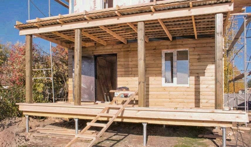 каркас веранды, каркас веранды к дому, каркас террасы из бруса 150 х 150, строительство веранды к дому, каркас террасы из бруса