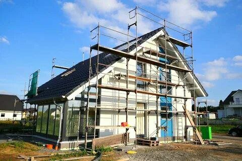 фасадные работы, стройка частного дома, строительство частного дома, дом, строительство коттеджа