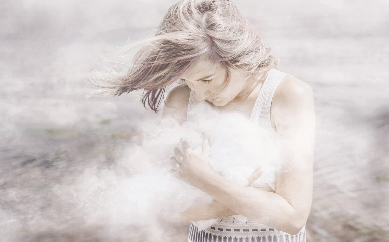 девушка, женщина, портрет девушки, люди, облака