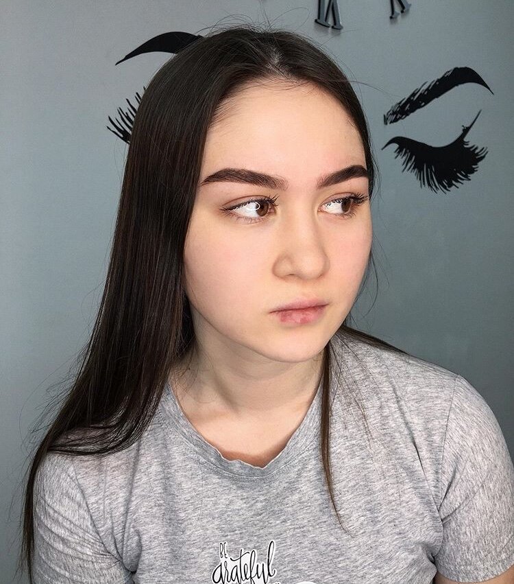 девушка, женщина, человек, лица, бровь