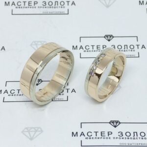 ювелирные изделия, кольцо белое и желтое золото с гравировкой, золото, обручальное кольцо, кольцо из золота
