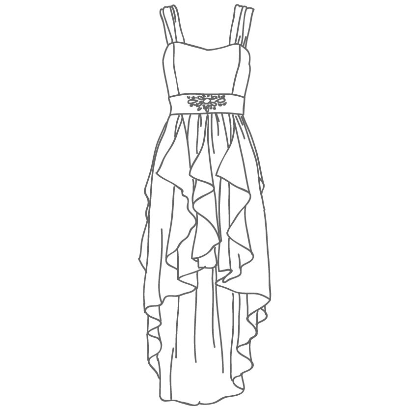 dress, платье со сборками, одежда, платье, платье на бретелях