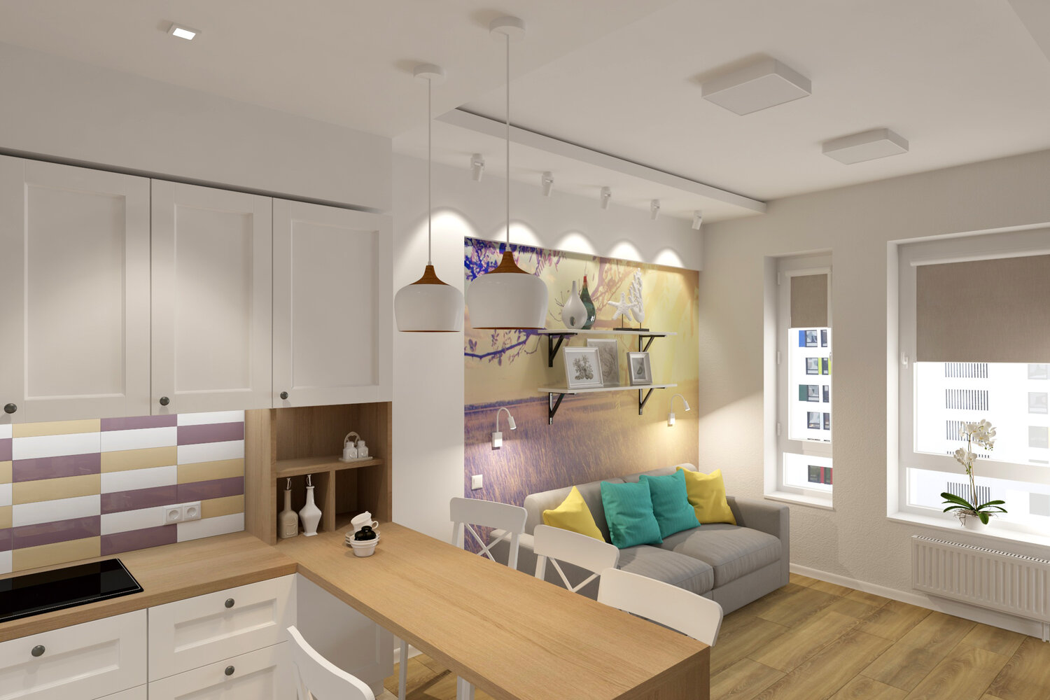 грин парк кухня гостиная, кухня-гостиная 25 кв.м дизайн, однокомнатная квартира интерьер, интерьер скандинавский стиль трехкомнатная квартира, дизайн студии