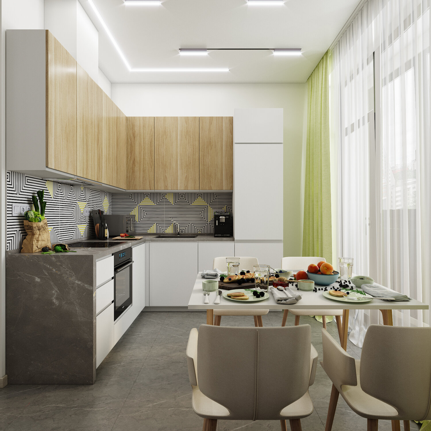 кухня в современном стиле, кухня дизайн интерьер, интерьер кухни, современные кухни дизайн, кухни