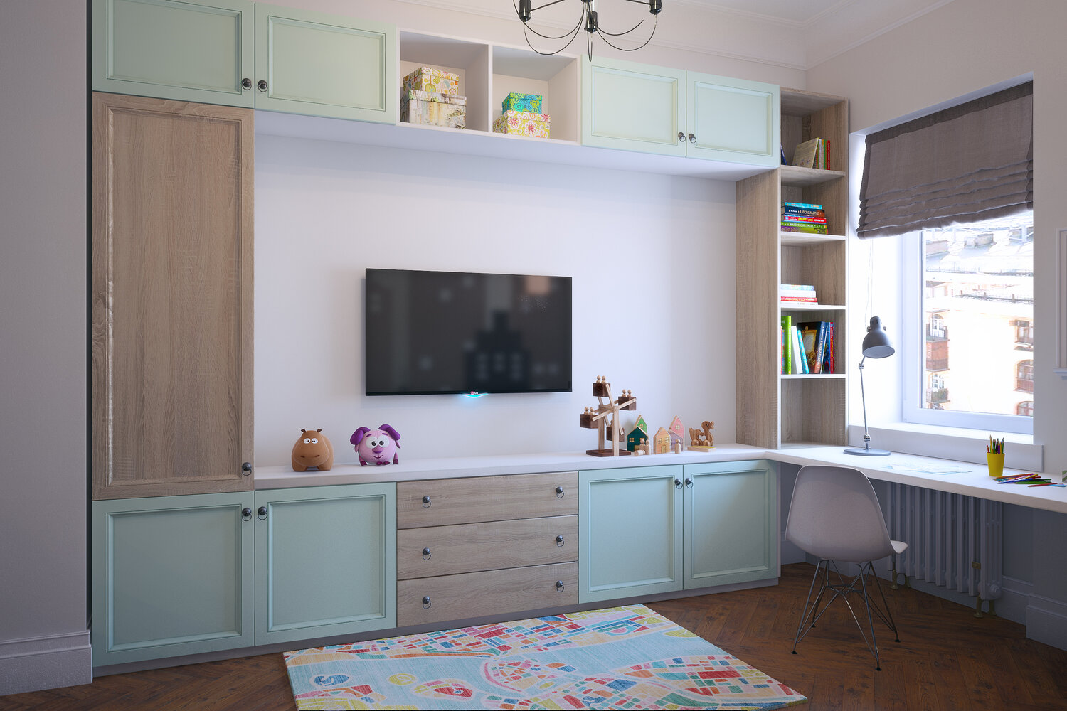 интерьер детской комнаты, встроенная детская мебель, комната детская, интерьер детской, шкаф стенка в детскую комнату