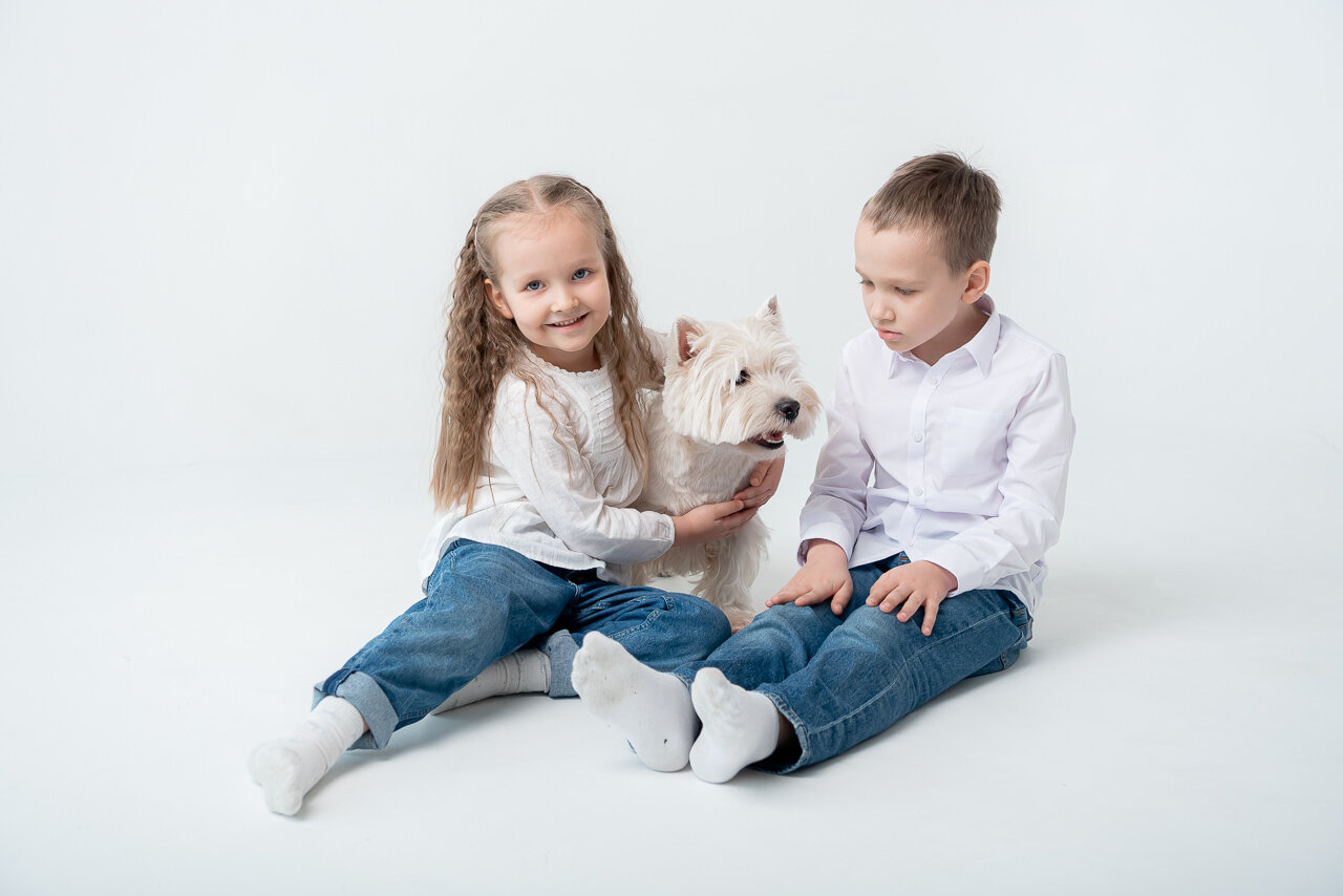 ребенок, девочка с собачкой, собака для семьи, дети, собака для семьи с детьми