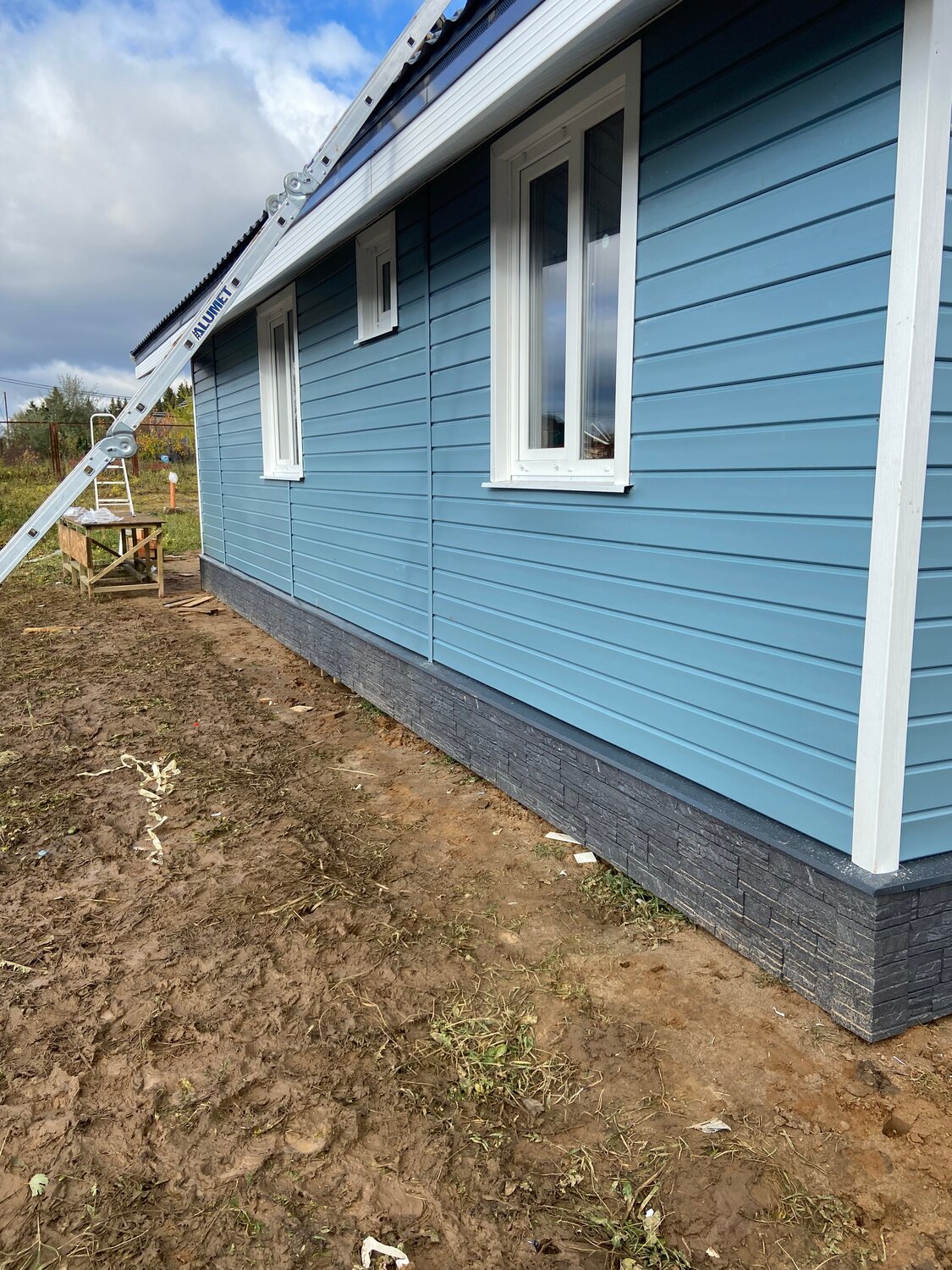 сайдинг голубика, дом дача, хокла голубика сайдинг, голубой сайдинг, сайдинг