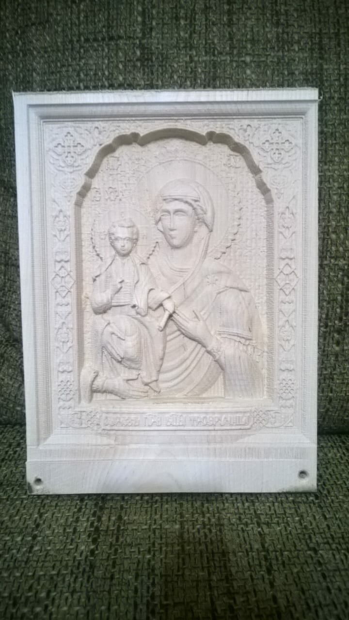 иконы из гипса, резная икона божья матерь феодоровская, иконы фрезеровка, сергиев посад резные иконы, божия матерь владимирская