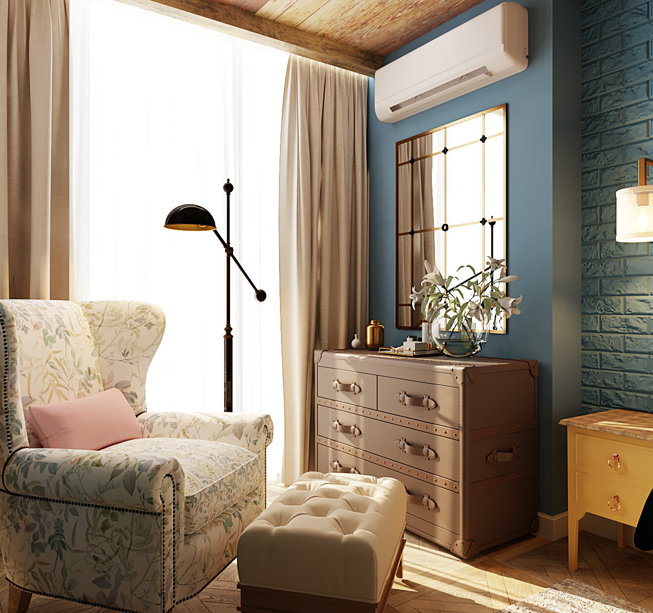 кресло ashley furniture винтаж, milari ashley кресло, интерьер, дизайн интерьера, мебель