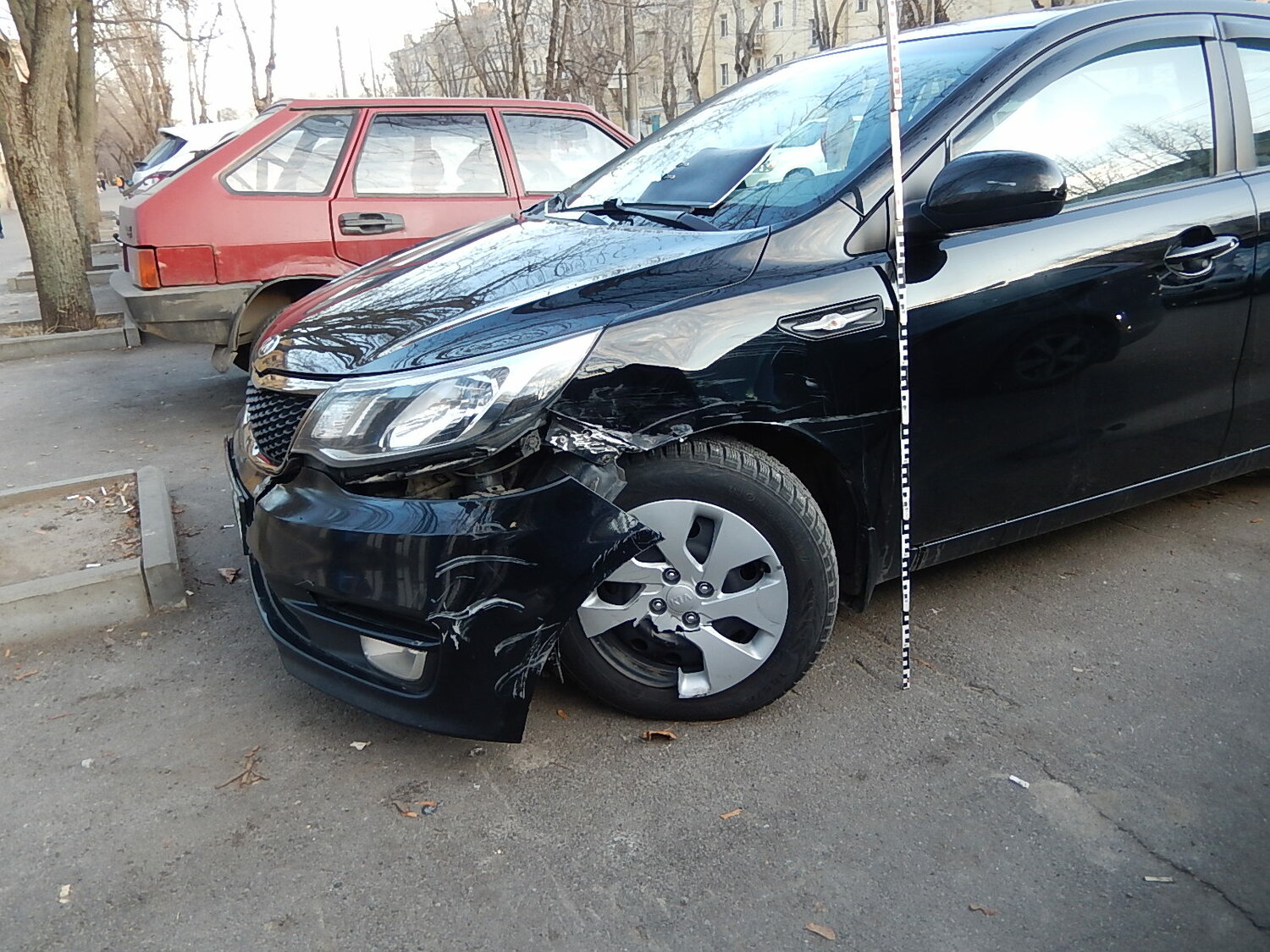 автомобиль, авто, хендай солярис хэтчбек черный разбитая, разбитая киа рио черная, kia rio