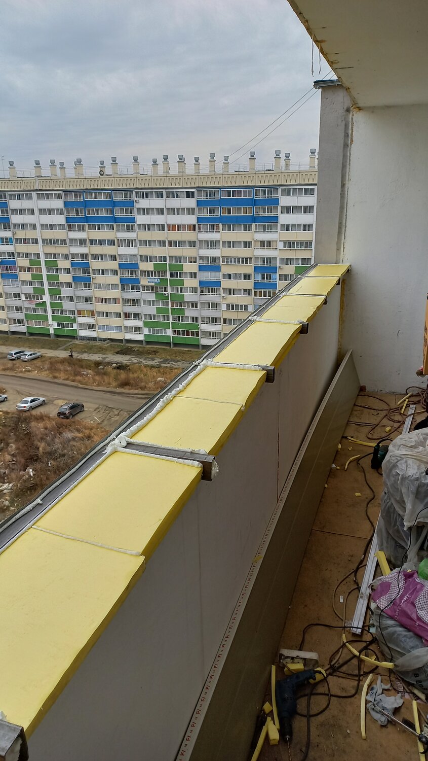 парапет лоджии в панельном доме, парапет балкона, балкон утепление, парапет на лоджии из газобетона, парапет лоджии из пеноблоков