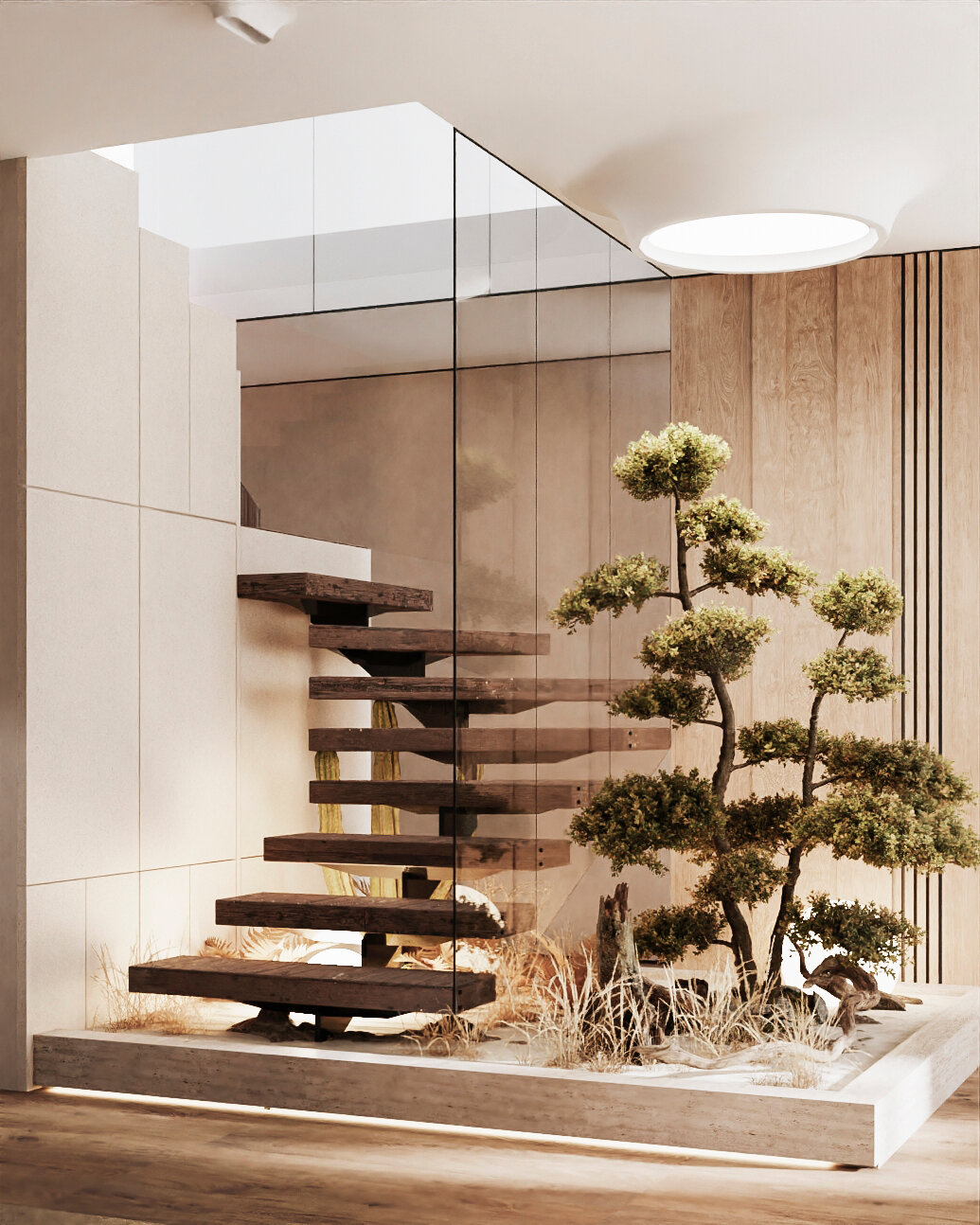 бонсай, дерево бонсай, каскадный бонсай, бонсай растение, бонсай геншин