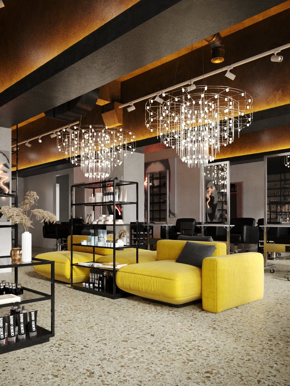 современный интерьер, лучшие интерьеры, стиль лаунж в интерьере салона красоты, интерьер, интерьер дизайн
