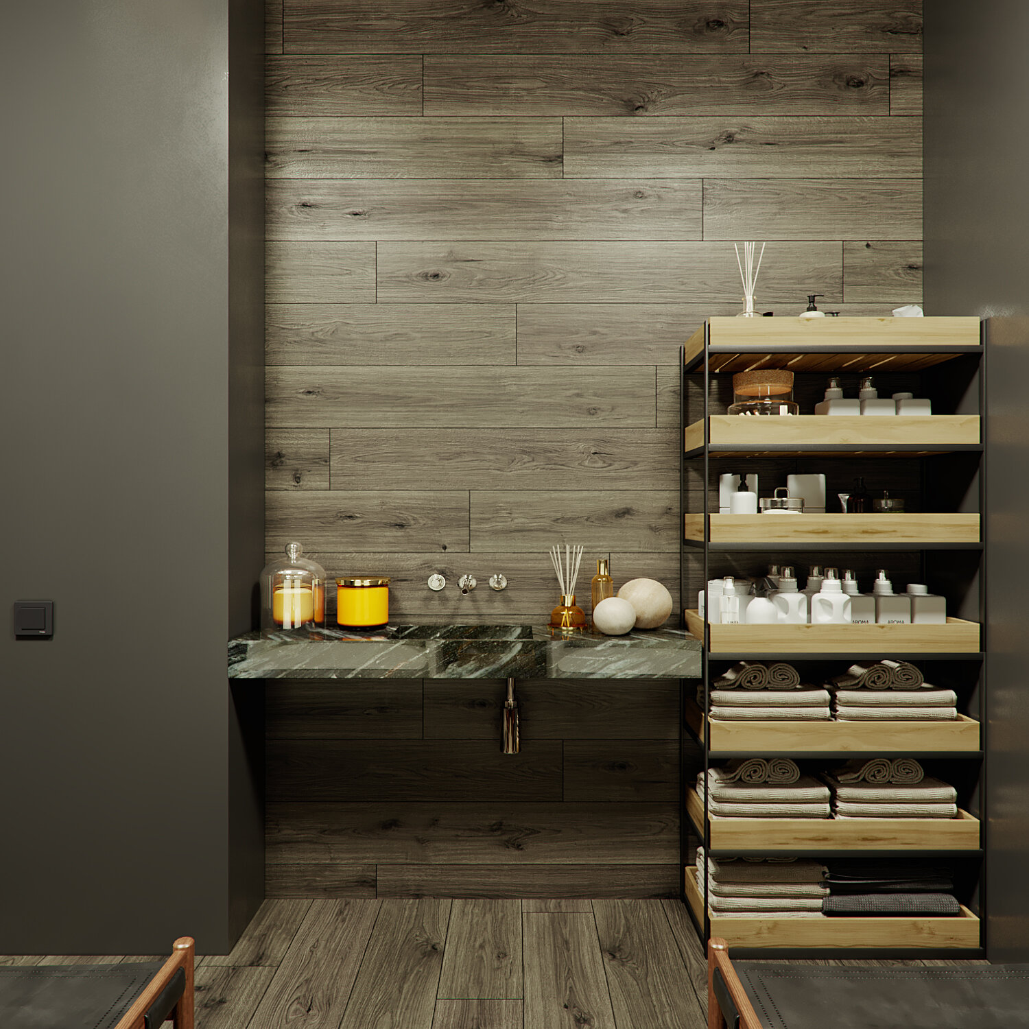 интерьер мастерской, полки дизайн, интерьер, интерьер лофт, интерьер дома