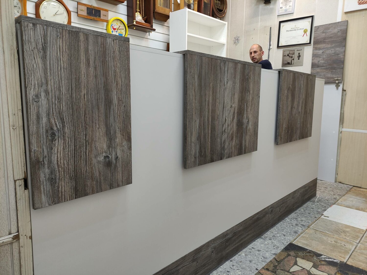 laminam каменный шпон, ламинат, столешница лофт леруа, панно из амбарной доски, столешница