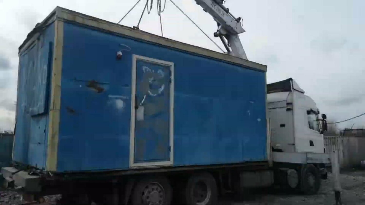 кран манипулятор, trailor s383el, бытовка на манипуляторе, манипулятор машина, техника