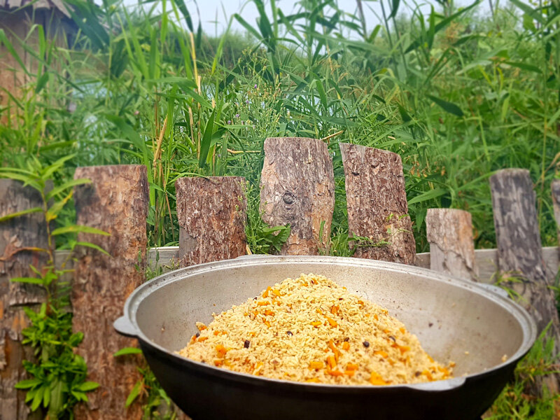 плов, плов на костре, казан плова, узбекский плов в казане, узбекский плов