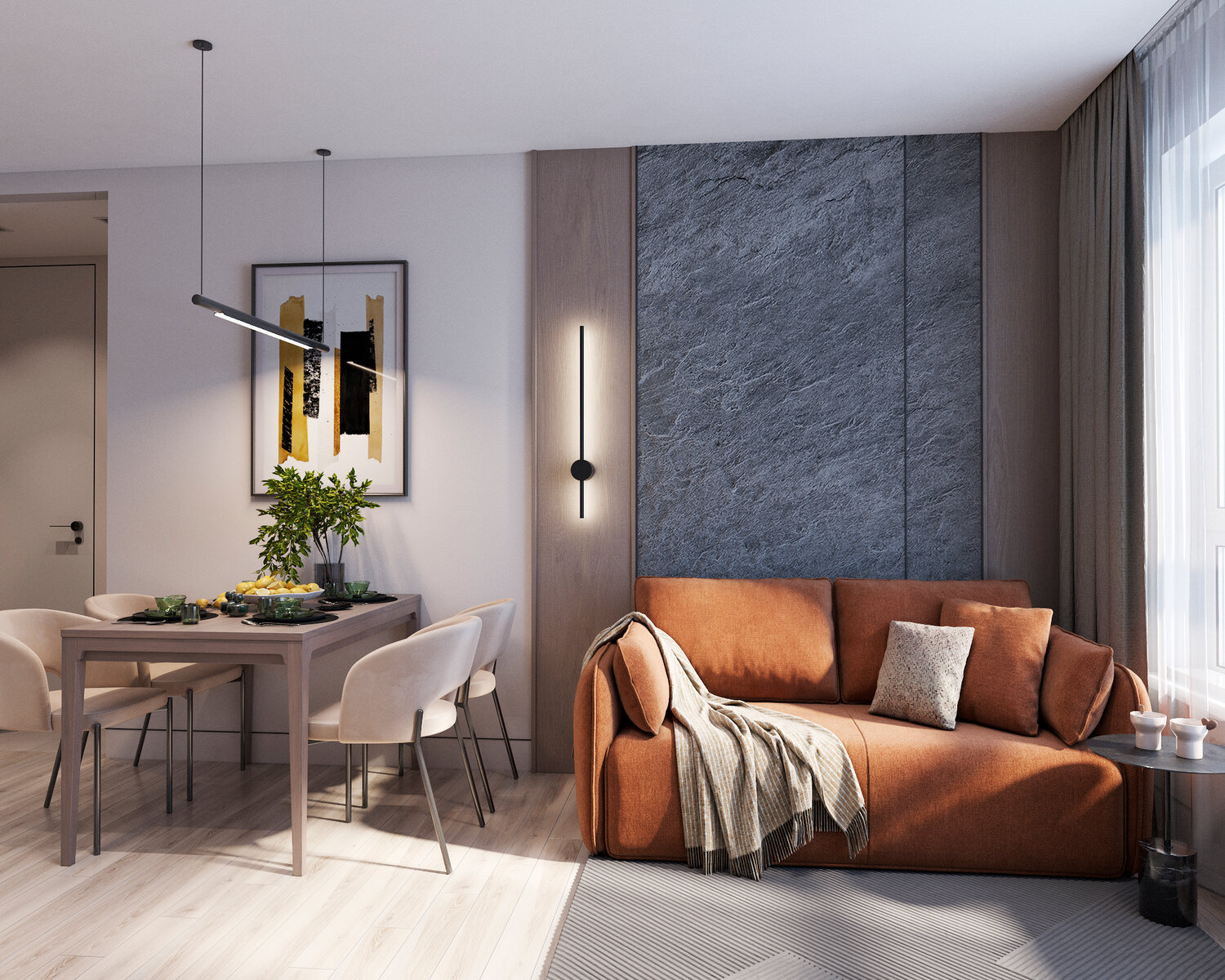 дизайн интерьера студии, дизайн интерьера гостиная, кухня гостиная, современный дизайн интерьера квартиры, интерьер гостиная