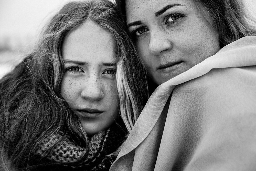 девушка, женщина, люди, две сестры фотопортрет, фотосерия