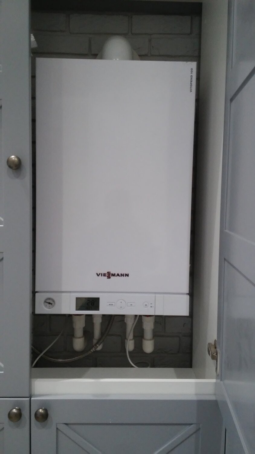 Монтаж отопления с газовым котлом.