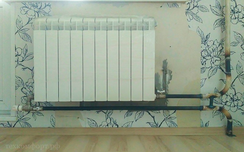Монтаж радиатора отопления