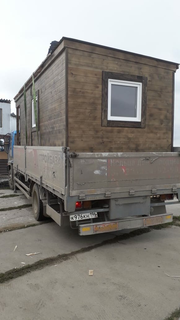 полуприцеп вагончик, фургон, грузовик, рефрижератор под бытовку, строительный вагончик 6.7х3