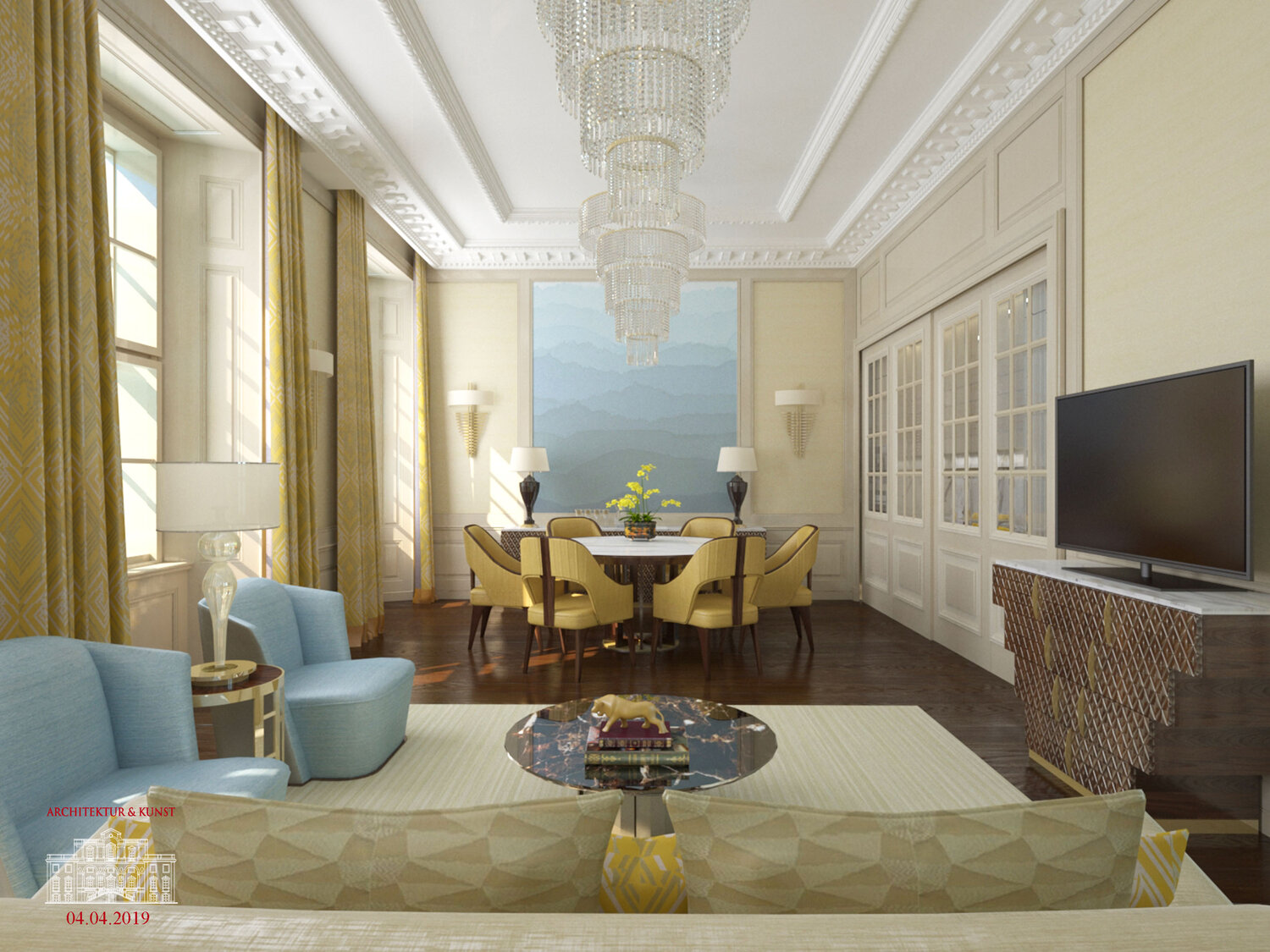 luxury antonovich design интерьер, стиль лакшери в интерьере, дизайн интерьера, потолок в классическом стиле, интерьер
